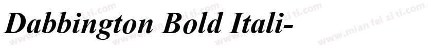 Dabbington Bold Itali字体转换